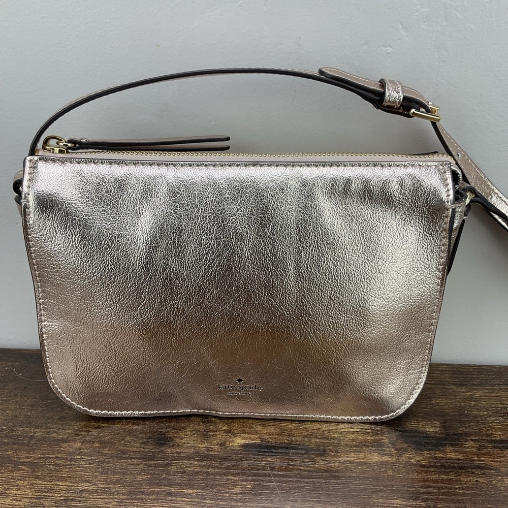 Kate Spade Holiday Lane Val Rose Gold Crossbody Bag